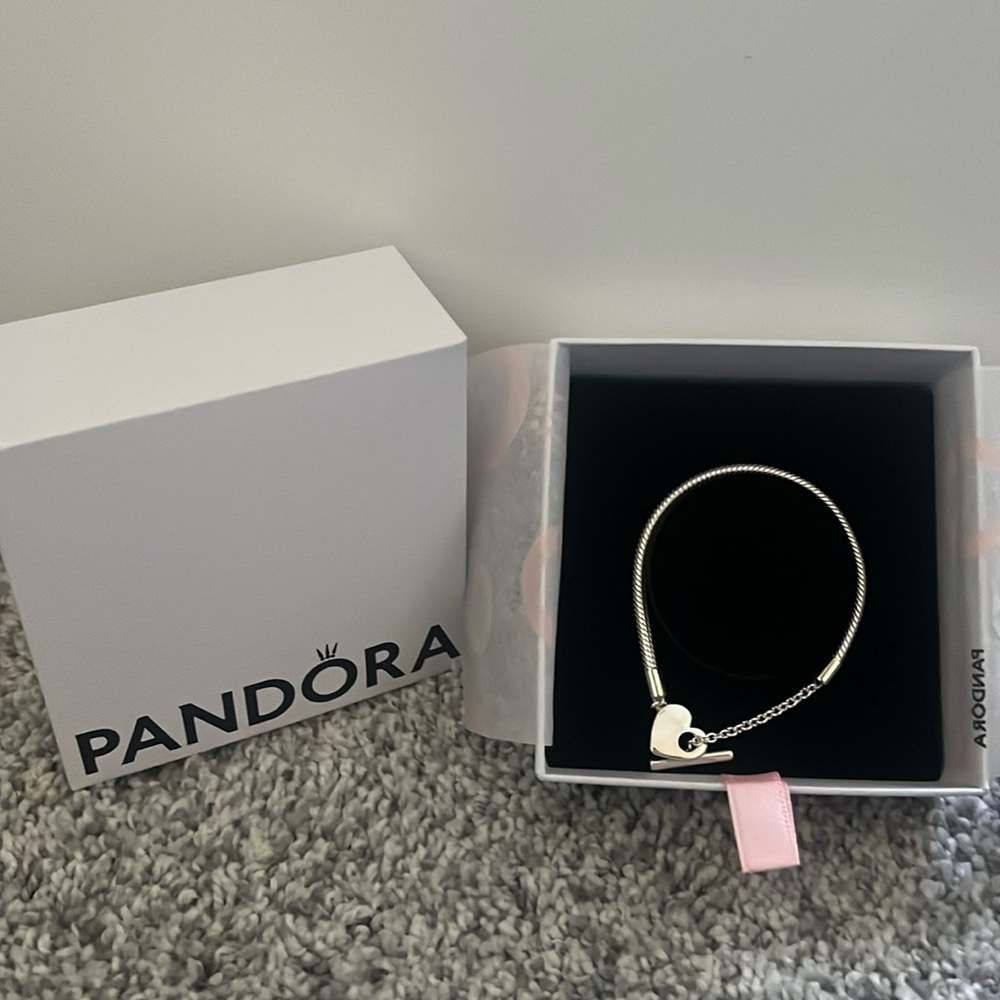pandora heart snake chain tennis bracelet
